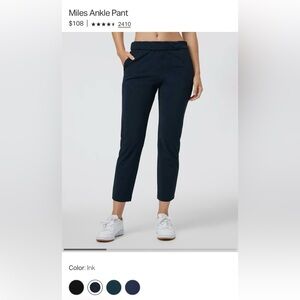 NWOT Vuori Villa ankle pants in Color Ink